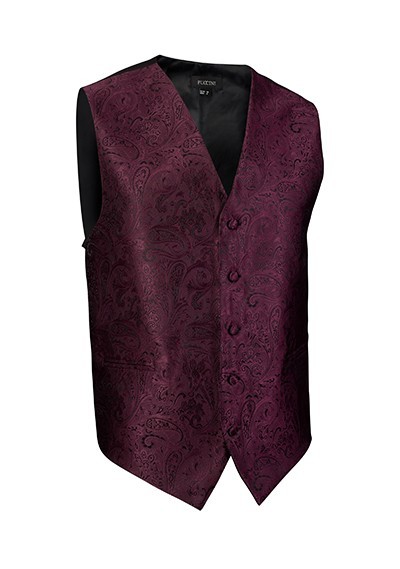 Hochzeitsweste / Rot / elegantes Paisleymuster - Hochzeitsweste / Rot / elegantes Paisleymuster -