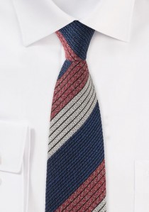 Krawatte extravangantes Streifendessin dunkelblau
