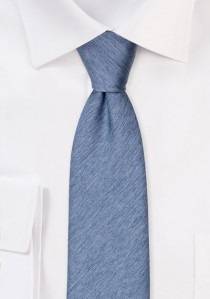  - Krawatte einfarbig melierte Struktur rauchblau