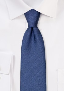  - Krawatte einfarbig melierte Struktur dunkelblau