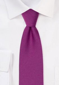 Krawatte einfarbig melierte Oberfläche dunkelrosa
