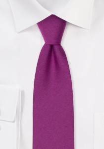 Krawatte einfarbig melierte Oberfläche dunkelrosa