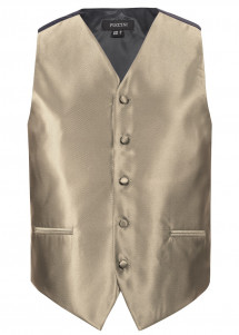Beigefarbene Weste mit dezenter Wabenstruktur