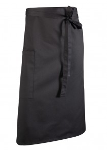  - Schwarze Bistro-Schürze mit Tasche (97 x 74 cm)