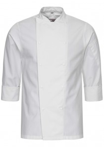 Zweireihige Kochjacke Unisex Kochbekleidung Anzug kurzarm Kochhemd Mantel 