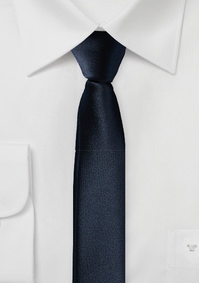 Extra schlanke Krawatte dunkelblau - 