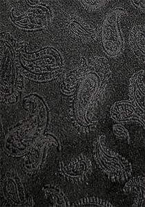 Krawatte Paisley-Muster tintenschwarz