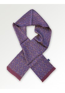 Krawattenschal kleines Paisley-Muster rotbraun
