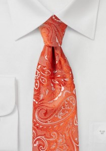 Krawatte gediegenes Paisleymuster rostrot