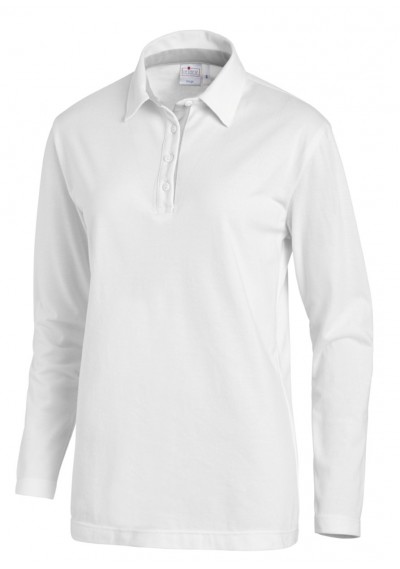 Unisex Poloshirt mit Stretch in Weiß/Silbergrau - 