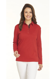 Unisex Poloshirt mit Stretch in Rot