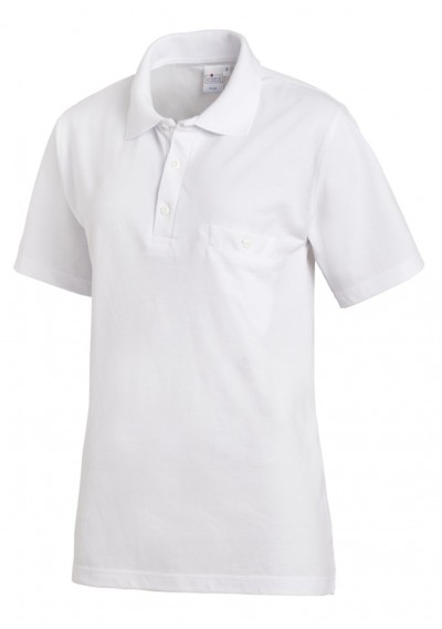 Modernes Unisex Polo Shirt in Weiß - 