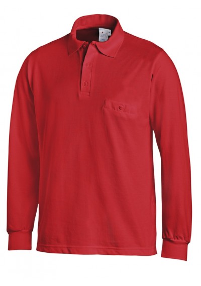 Zurückhaltendes Unisex Poloshirt in Rot - 