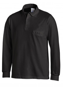 Zurückhaltendes Unisex Poloshirt in Schwarz