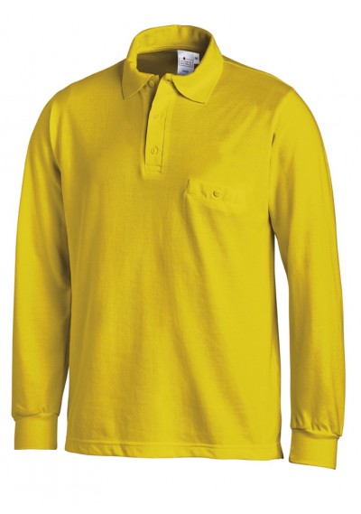 Zurückhaltendes Unisex Poloshirt in Gelb - 