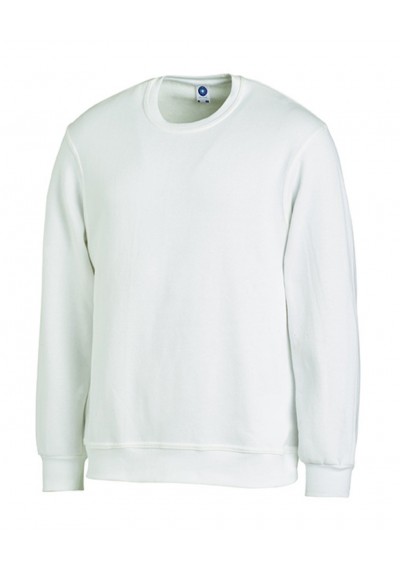 Einfarbiges Unisex Sweatshirt in Weiß - 