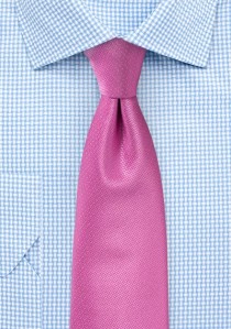 Krawatte Struktur uni pink