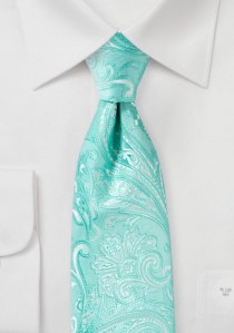  - Krawatte gediegenes Paisley aqua