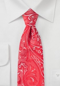  - Krawatte kultiviertes Paisley rot