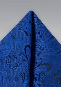 Kavaliertuch verspieltes Paisley-Muster blau