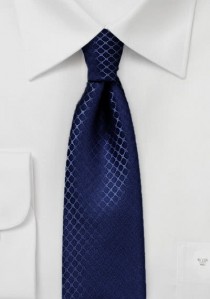 Krawatte mit Struktur-Dekor in navy