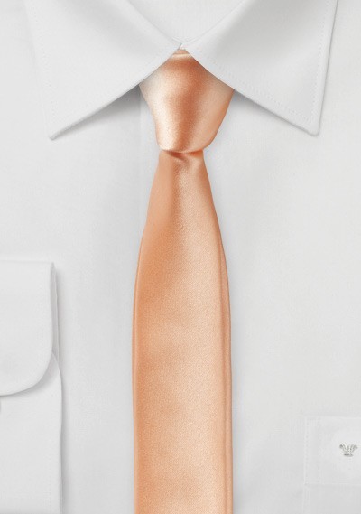 Extra schmale Krawatte lachs - 