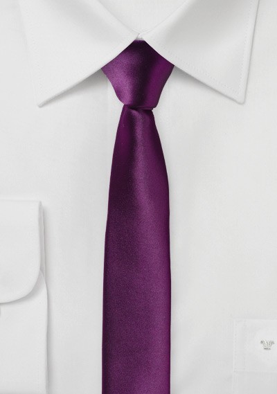 Extra schmale Krawatte lila - 