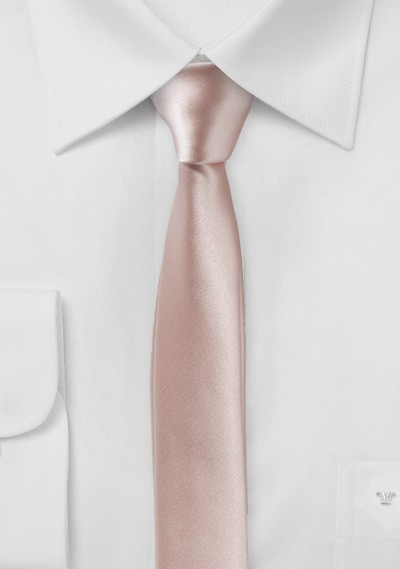Extra schmale Krawatte blush - 