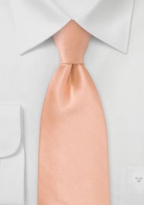 Einfarbige XXL-Krawatte apricot