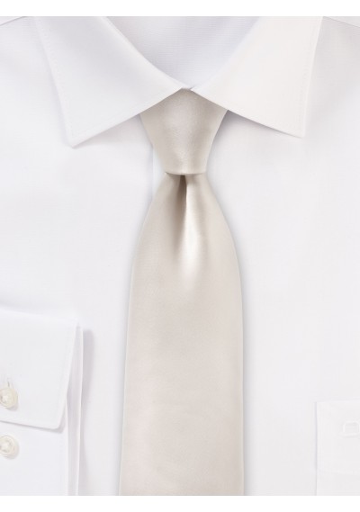 Seiden-Krawatte eleganter Glanz weiß - 
