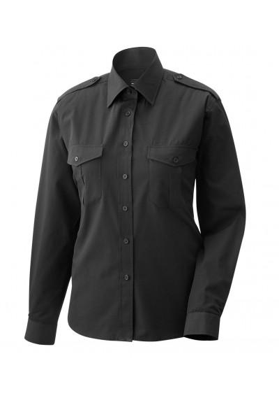 Schwarze Pilotenbluse für Damen von EXNER - Schwarze Pilotenbluse für Damen von EXNER -