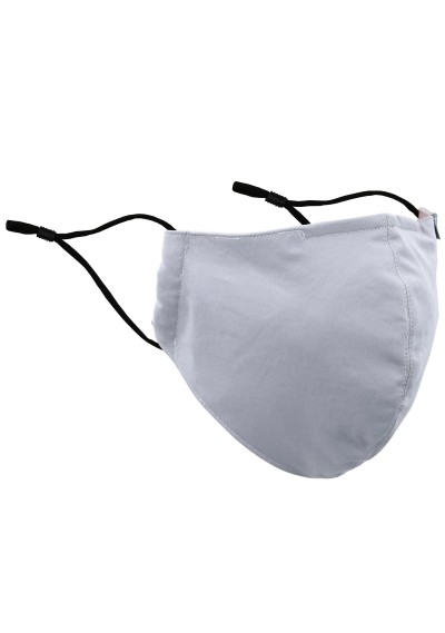 Mund-Nasen-Maske unifarben silber - Mund-Nasen-Maske unifarben silber -
