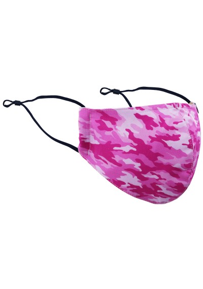 Mundschutzmaske Camouflage-Muster pink - Mundschutzmaske Camouflage-Muster pink -