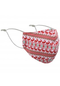 Gesichtsmaske Weihnachten weiß rot