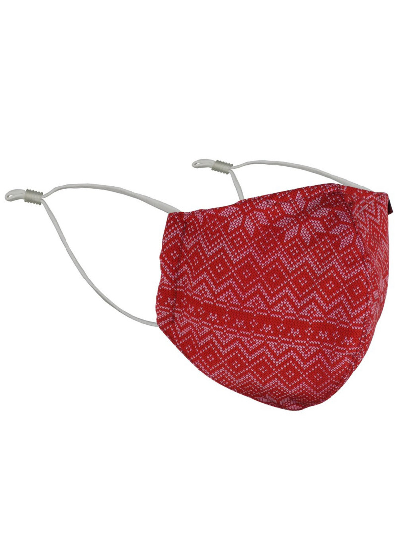 Gesichtsmaske Weihnachts-Optik Rot