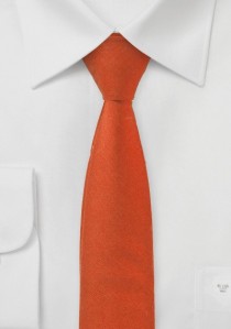 Krawatte schlank Baumwolle rostrot