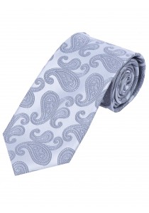  - Stylische Krawatte Paisley-Motiv silber