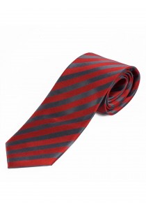 Krawatte Linien anthrazit rot