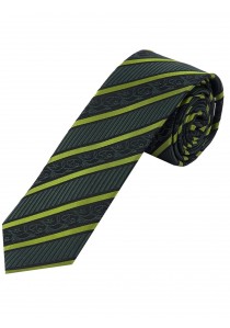  - Krawatte Streifen waldgrün anthrazit