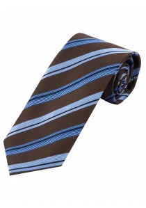 Krawatte Streifen hellblau dunkelbraun