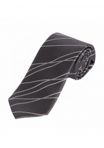 Wunderbare Krawatte Wellen-Dekor anthrazit