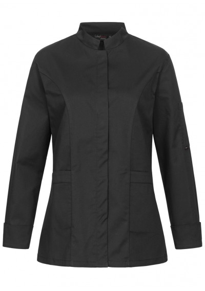 Schwarze chefmade Damen-Kochjacke - Schwarze chefmade Damen-Kochjacke -