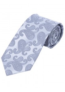 Krawatte Paisley silber anthrazit