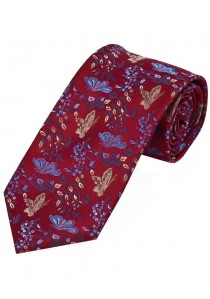 Auffallende Krawatte Rankenmuster rot