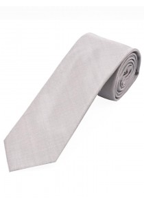 Satin-Krawatte Seide monochrom silber