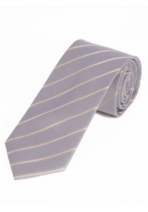  - Krawatte dünne Streifen silber weiß