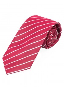 Krawatte dünne Linien rot weiß