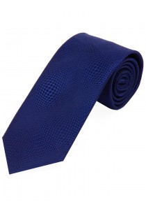 Schmale Krawatte royalblau Struktur-Muster