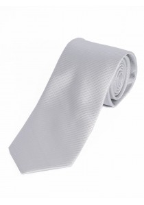  - Krawatte einfarbig Linien-Struktur silber