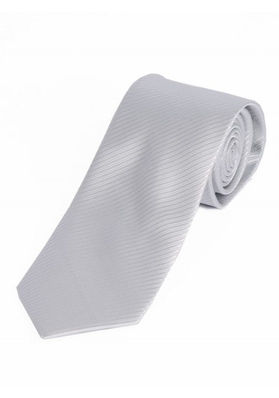 Krawatte einfarbig Linien-Struktur silber - 